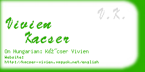 vivien kacser business card